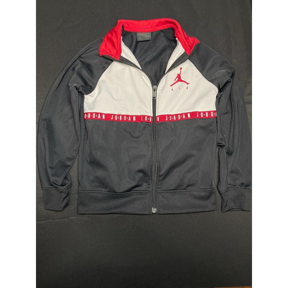 Jordan Track Jacket Black Red  Kids Medium 5-6 Year Warmup Jumpman Athletic